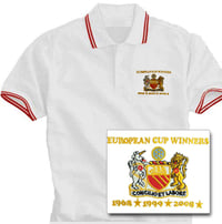 European Cup 3 wins/dates White Polo Shirt