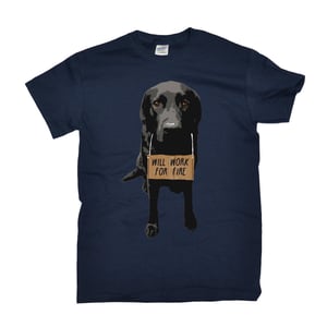Image of Will Work For Fire T-Shirt - Navy