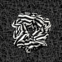Image 2 of XL Wednesday black and white scrunchie