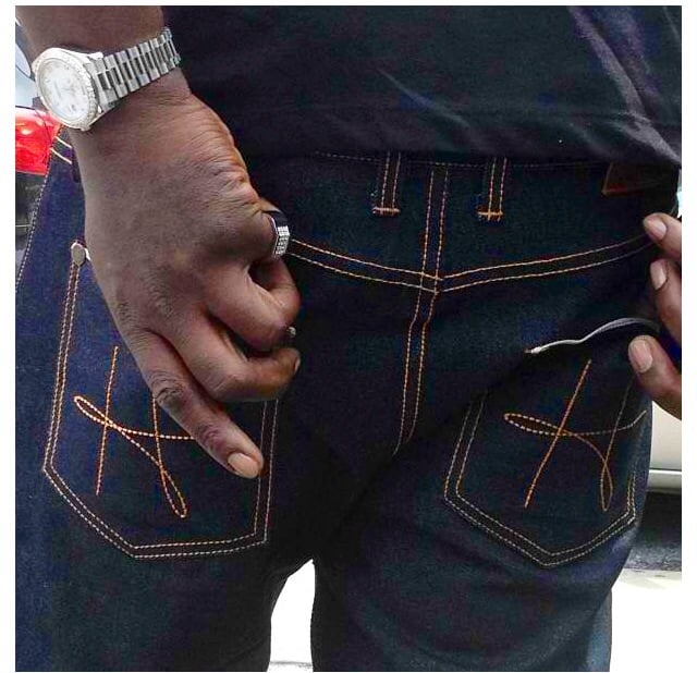 Image of HotBread signature H raw denim jeans