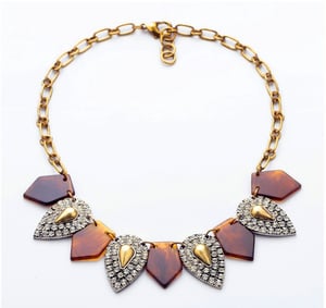 Image of Tortoise + Crystal Sphere Statement Necklace