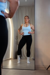 Image 2 of Sculpt Halter Neck Top - Celeste 