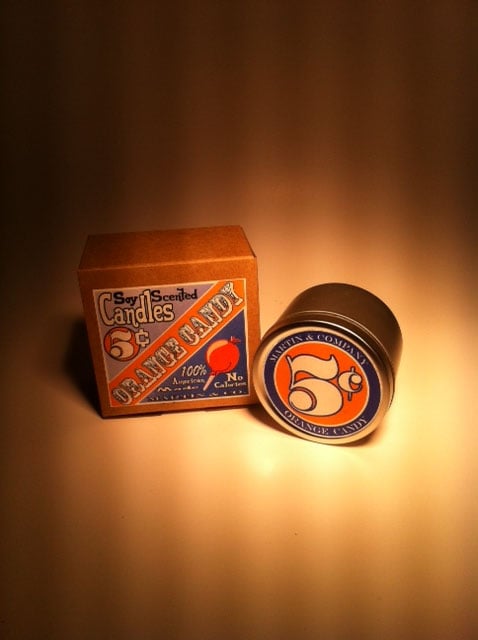 Image of 4 oz Soy Orange Candy Candle