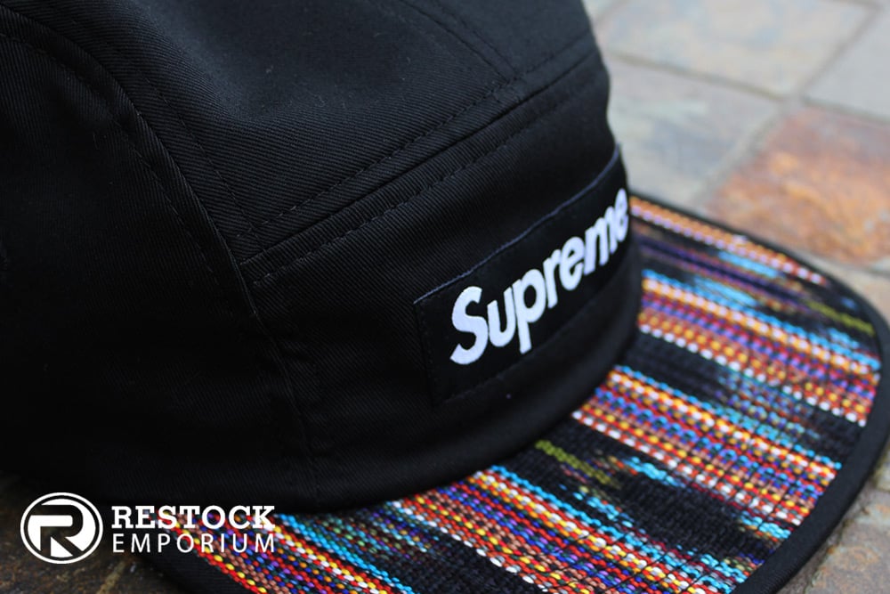 Image of Supreme – Black Guatemala Camp Cap