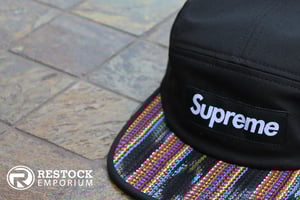 Image of Supreme – Black Guatemala Camp Cap