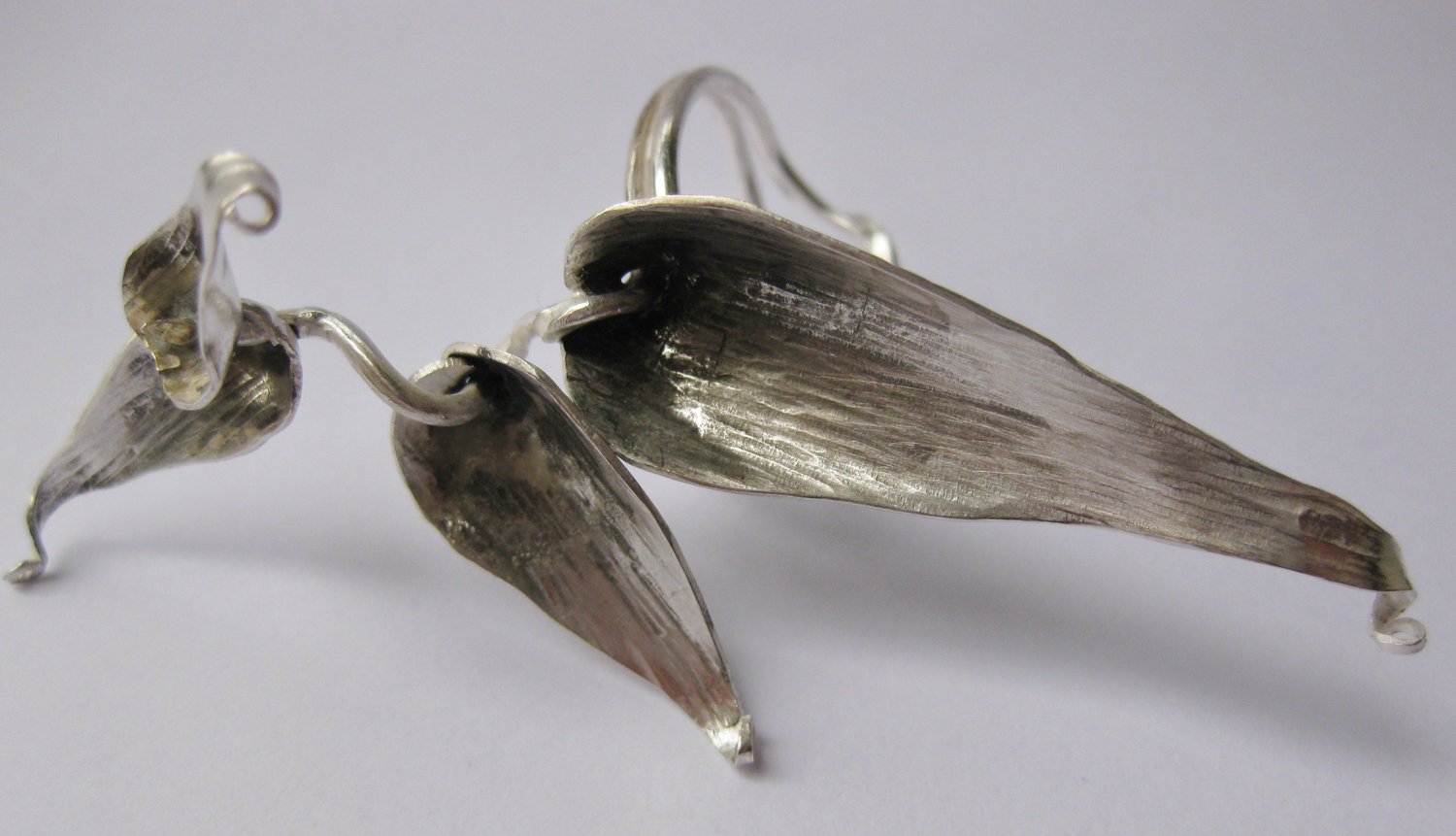 Image of Wondering Jew grass ring in forged sterling silver