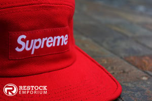 Image of Supreme - Red Canvas Camp Cap