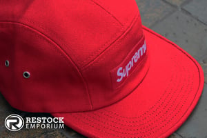 Image of Supreme - Red Canvas Camp Cap