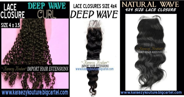 Image of JUST LACE CLOSURES (Natural Wave & Deep Wave Curl)  