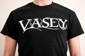 Image of Black Logo T-Shirt (including free VASEY button & keyring)