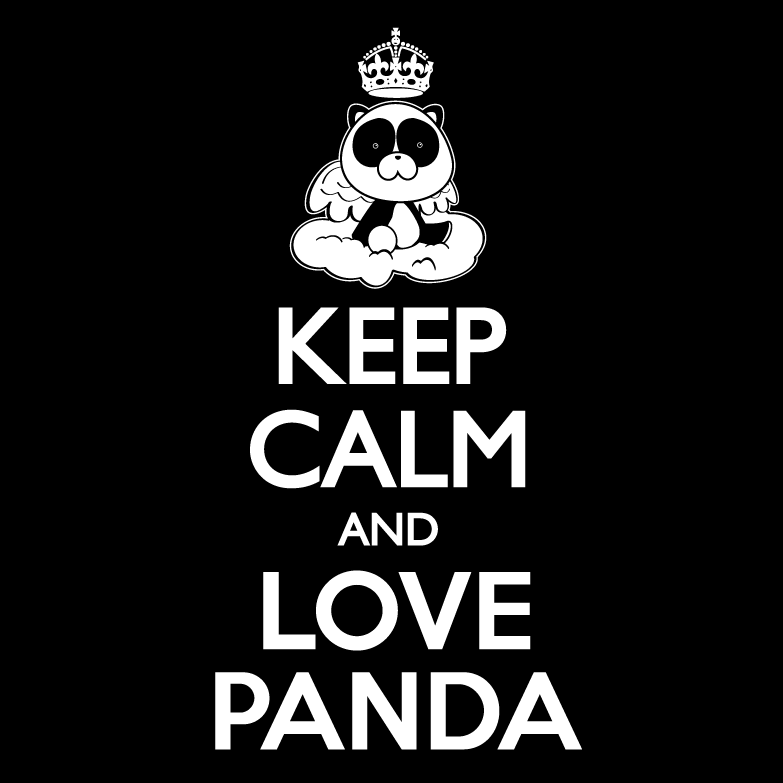 Image of Love Panda - White on Black