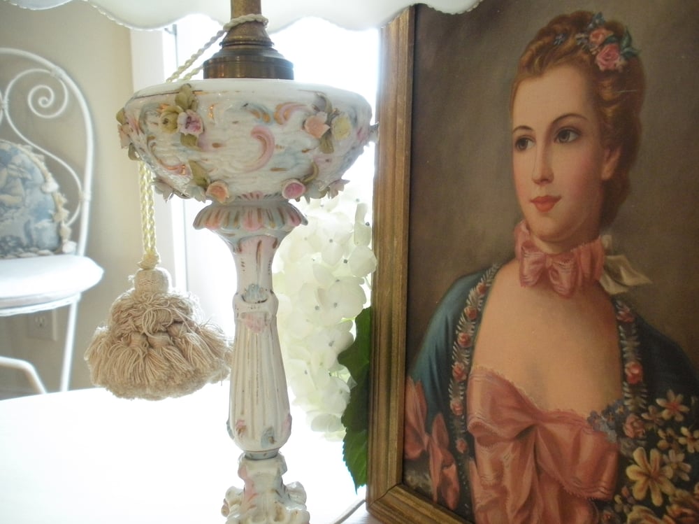 Image of French Porcelain Lamp 