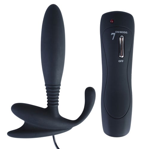 Image of 132 - 7 Speeds Silicone Anal Vibrator in Black Color
