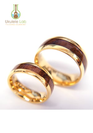 Image of Koa Inlaid Rings