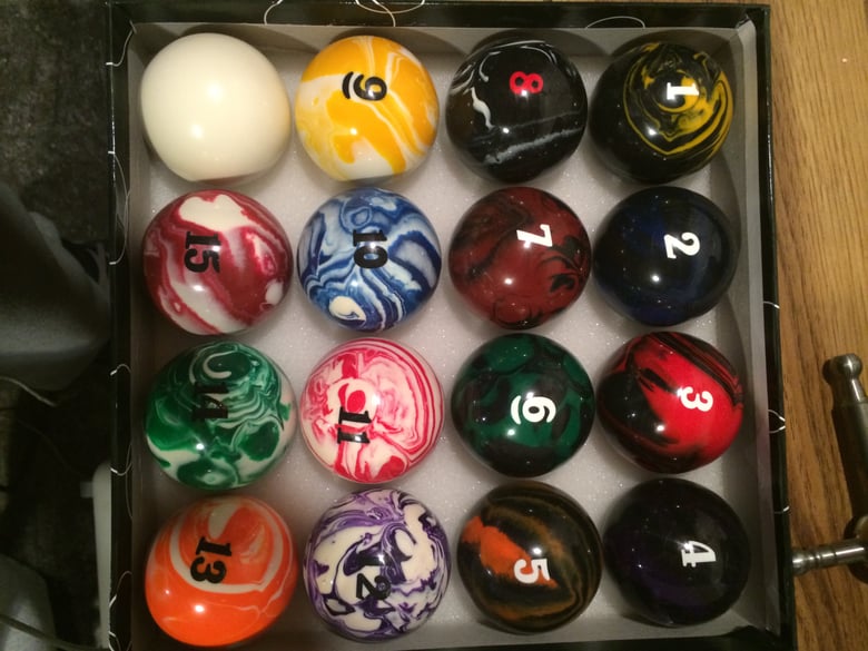 Image of Dark Marble Pool Ball
