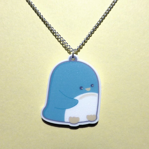 Penguin acrylic charm necklace / Me Toria Designs