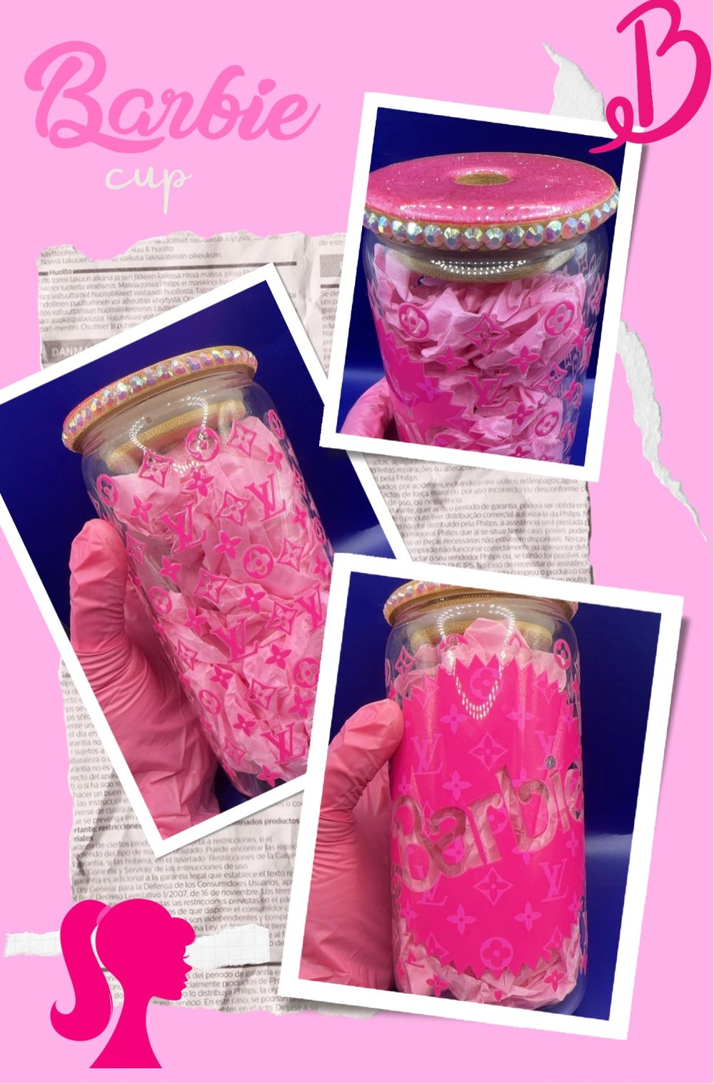 Image of Glass Bamboo cups