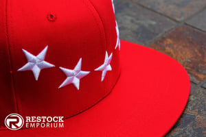 Image of 40 Oz ~ Givenchy ~ Inspired Stars Hat ~ {Red/White} ~ KITH Exclusive 