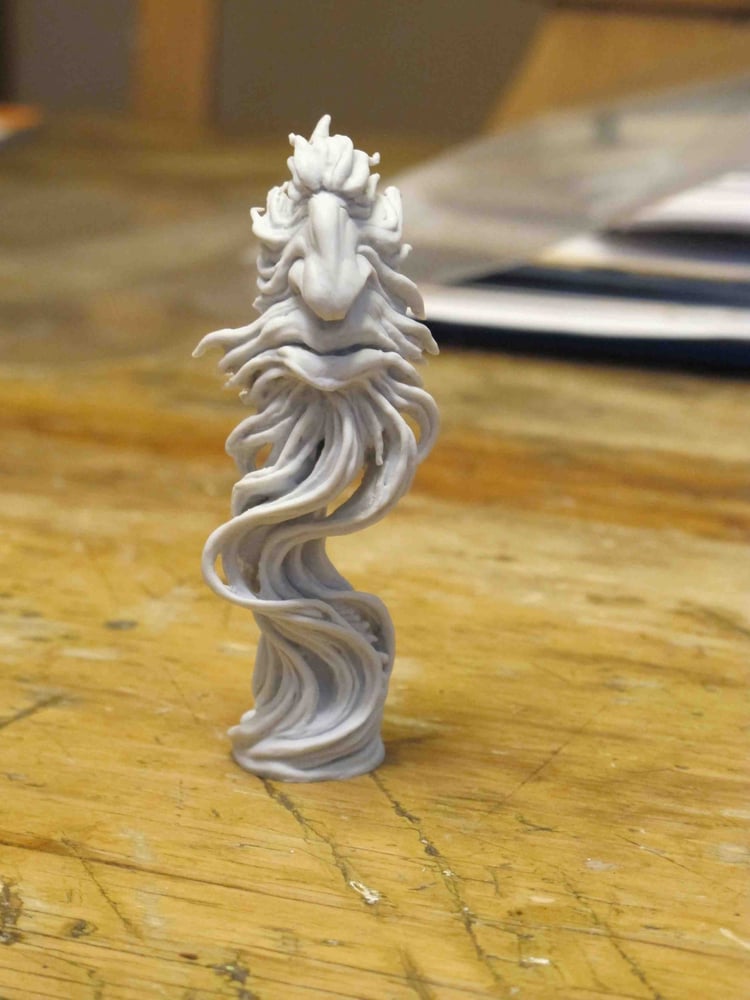 Image of Paul Komoda's Djinn resin mini bust, brand new!