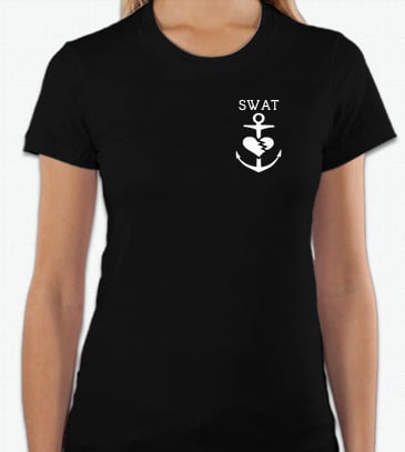 Image of SWAT Classic Anchor Tee (Woman Black)