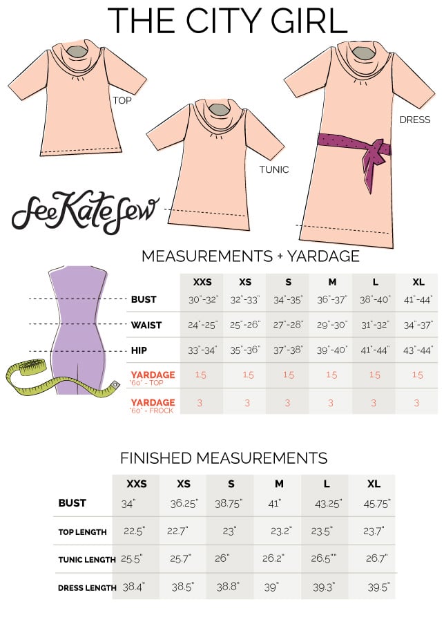 Image of the CITY GIRL frock + top PDF pattern