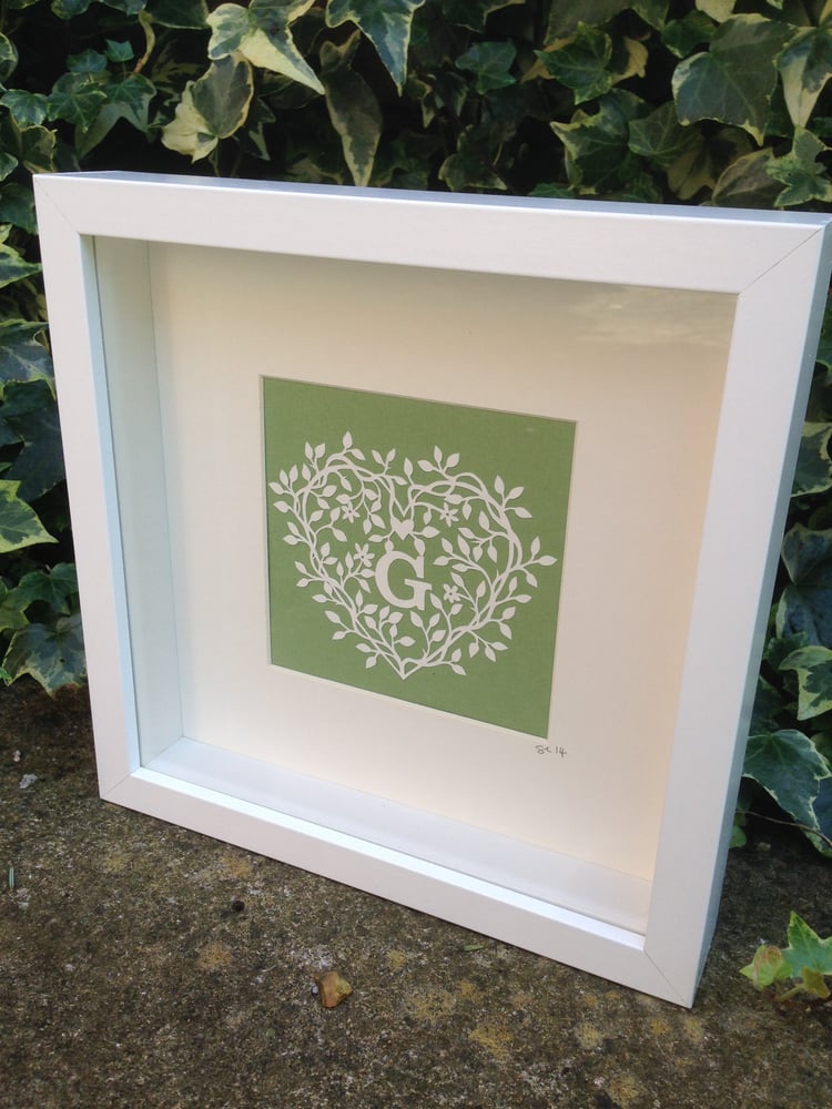 Image of "Letter Heart" Small Original Papercut