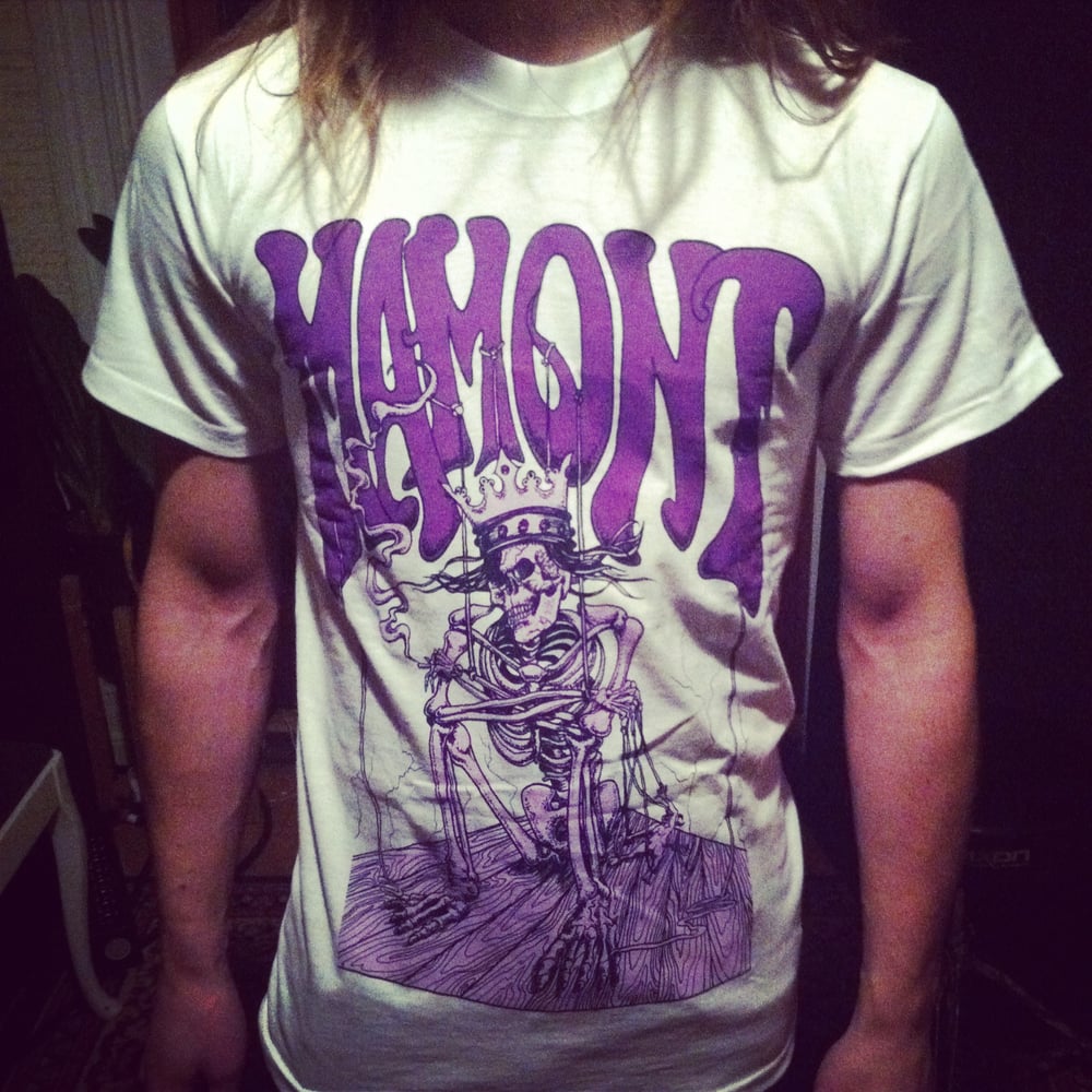 Image of Aztec God T-shirt (White/Purple)