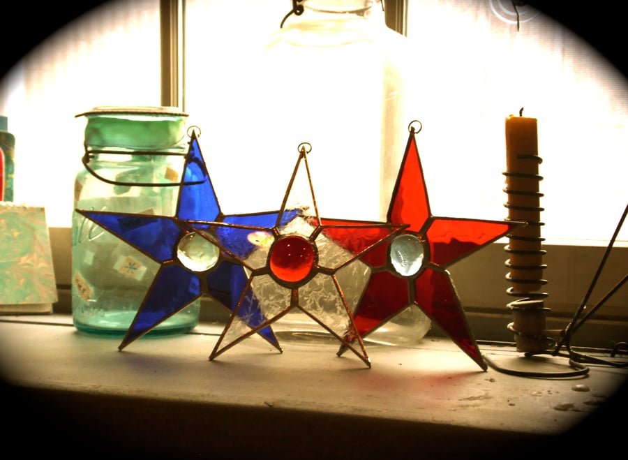 Image of 4th of July Set- stained glass
