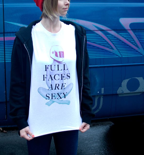 Image of Full Faces Are Sexy UNISEX White Tee
