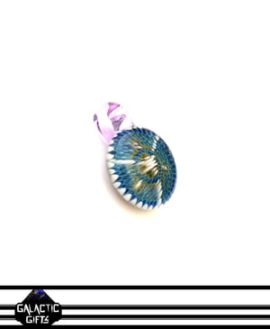 Image of Zach Strasburg Green, Purple & Blue Geometric Dot Work Pendant