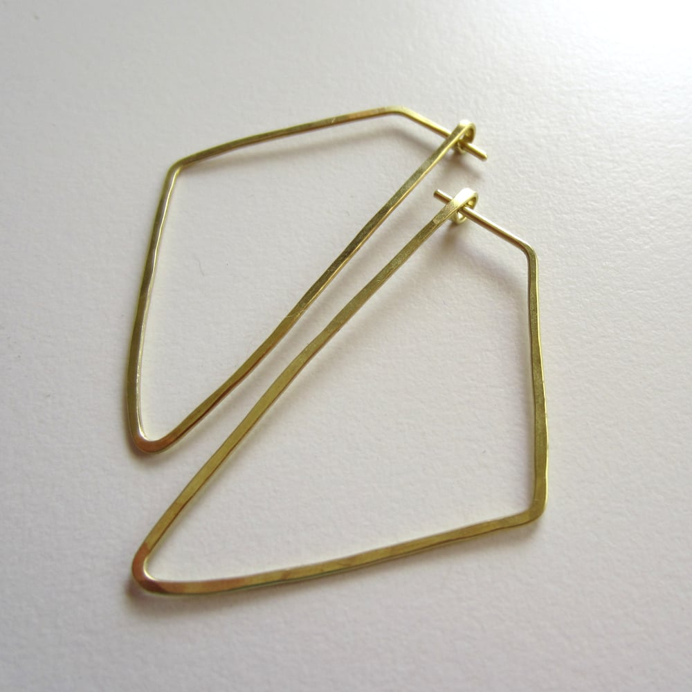 Image of Brass Kolmio Earrings