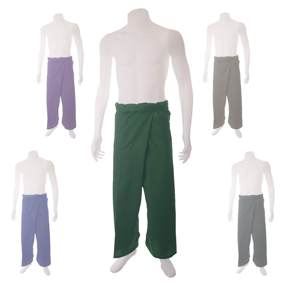 Thai Clothing Direct — Extra Light Weight Rayon (Silk effect) Thai Fisherman  Pants