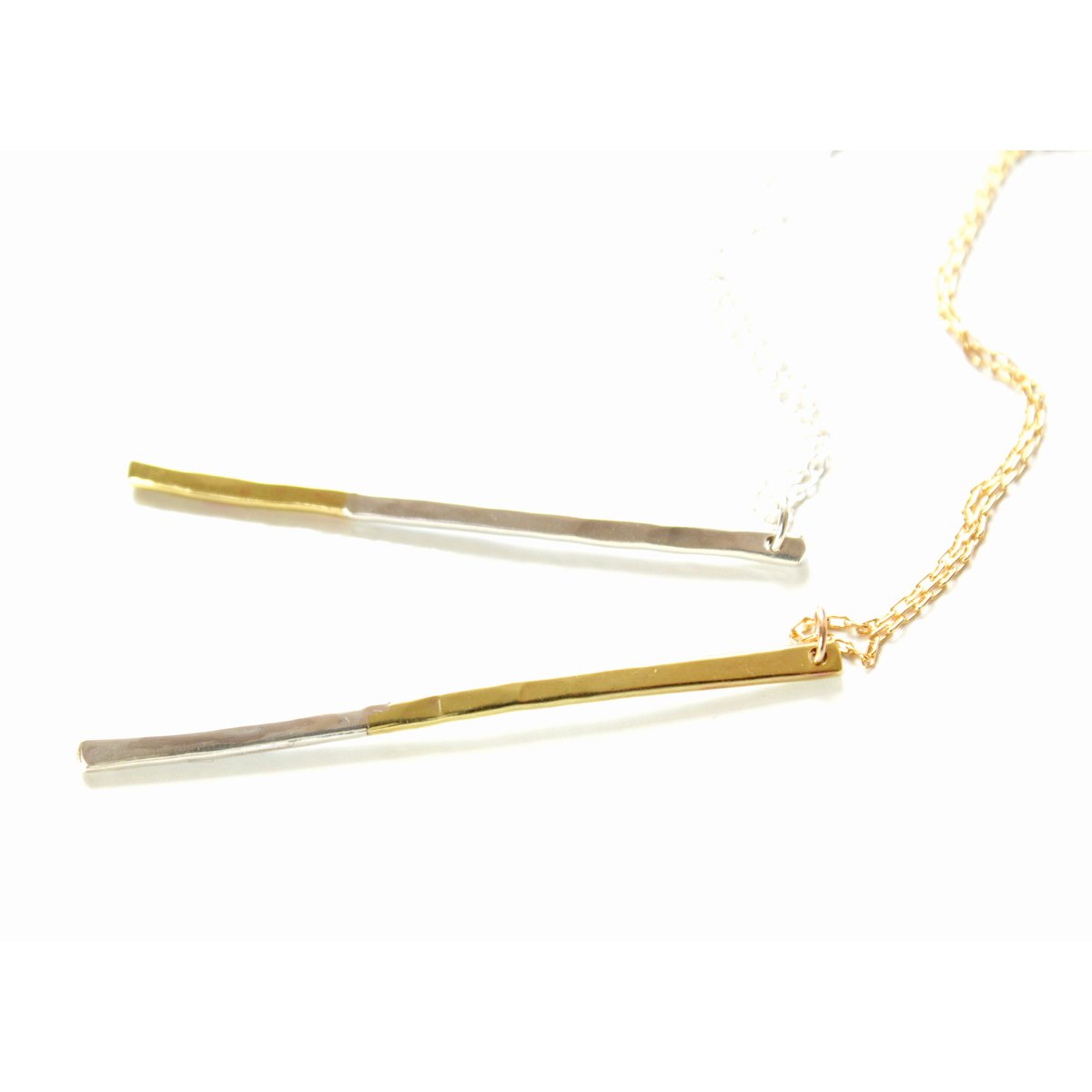 Image of Long hammered stick pendant