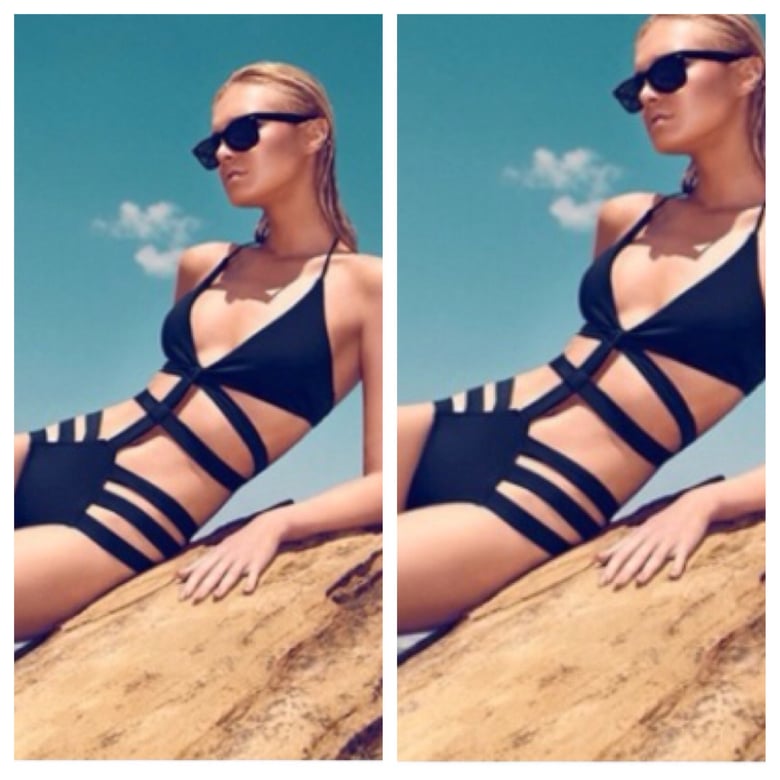 Image of Strappy Black Swimsuit