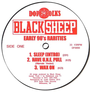 Image of BLACK SHEEP (BLACK VINYL) "EARLY 90's RARITIES" ***SOLD OUT***