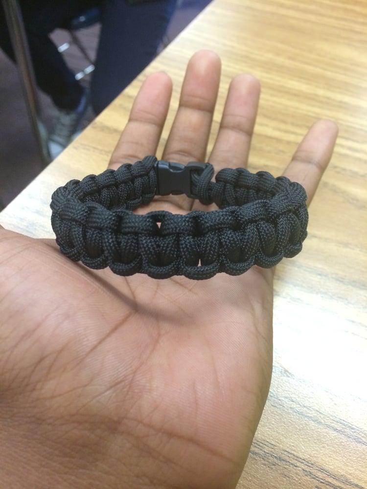 Image of Black Paracord Bracelet 