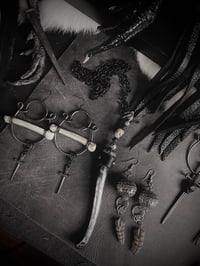 Image 2 of Stainless steel & bone earrings 