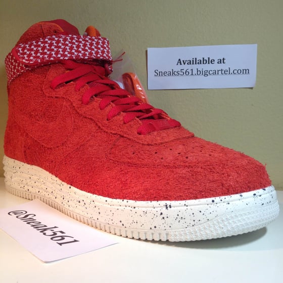 Image of Nike X UNDEFEATED Lunar Force 1 HIGH SP - UNIVERSITY RED FREE SHIPPING