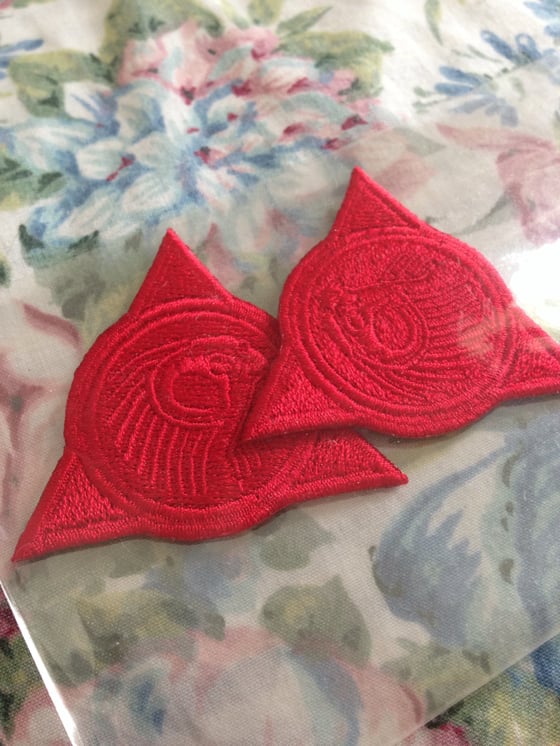 Image of Air Yeezy 2 Logo Patch (red)