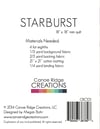Starburst Mini Quilt Pattern - PDF Download