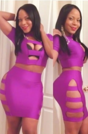 Image of Purple Two Piece Skirt and Top