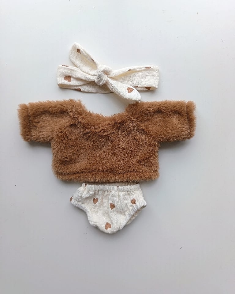 Tenue pull fourrure camel Image 2