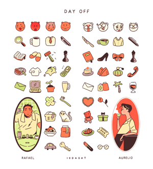 Day Off Planner Stickers