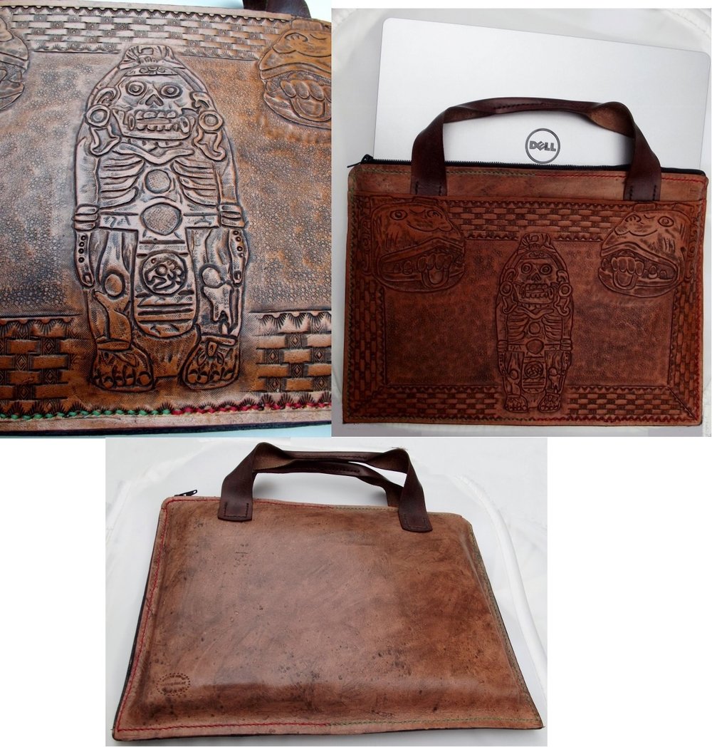 hand tooled briefcase