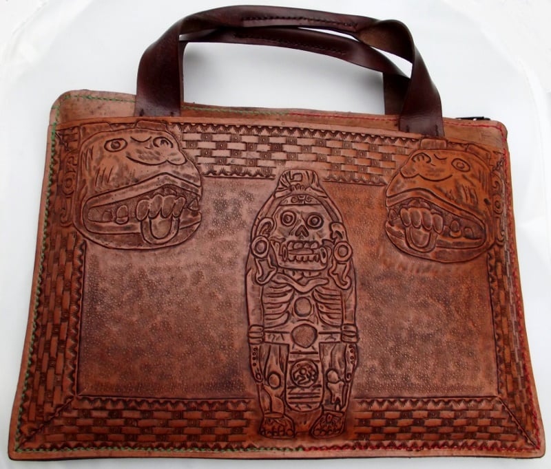 Hand tooled best sale leather briefcase