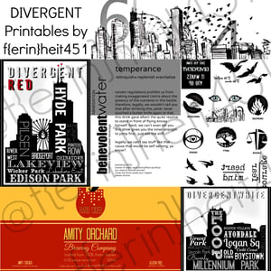 Image of Divergent Party Printables