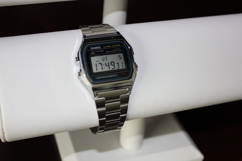 Image of Casio Silver & Black Digital Watch