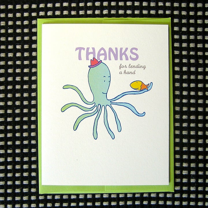 Image of OCTOPUS THANK YOU CARD