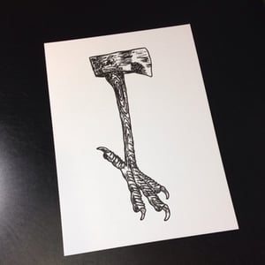 Image of axe claw print