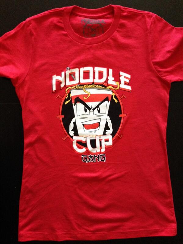 Image of Men and Women Noodle Cup Red Tee